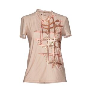 Patrizia Pepe Tan Graphic Polo T-Shirt